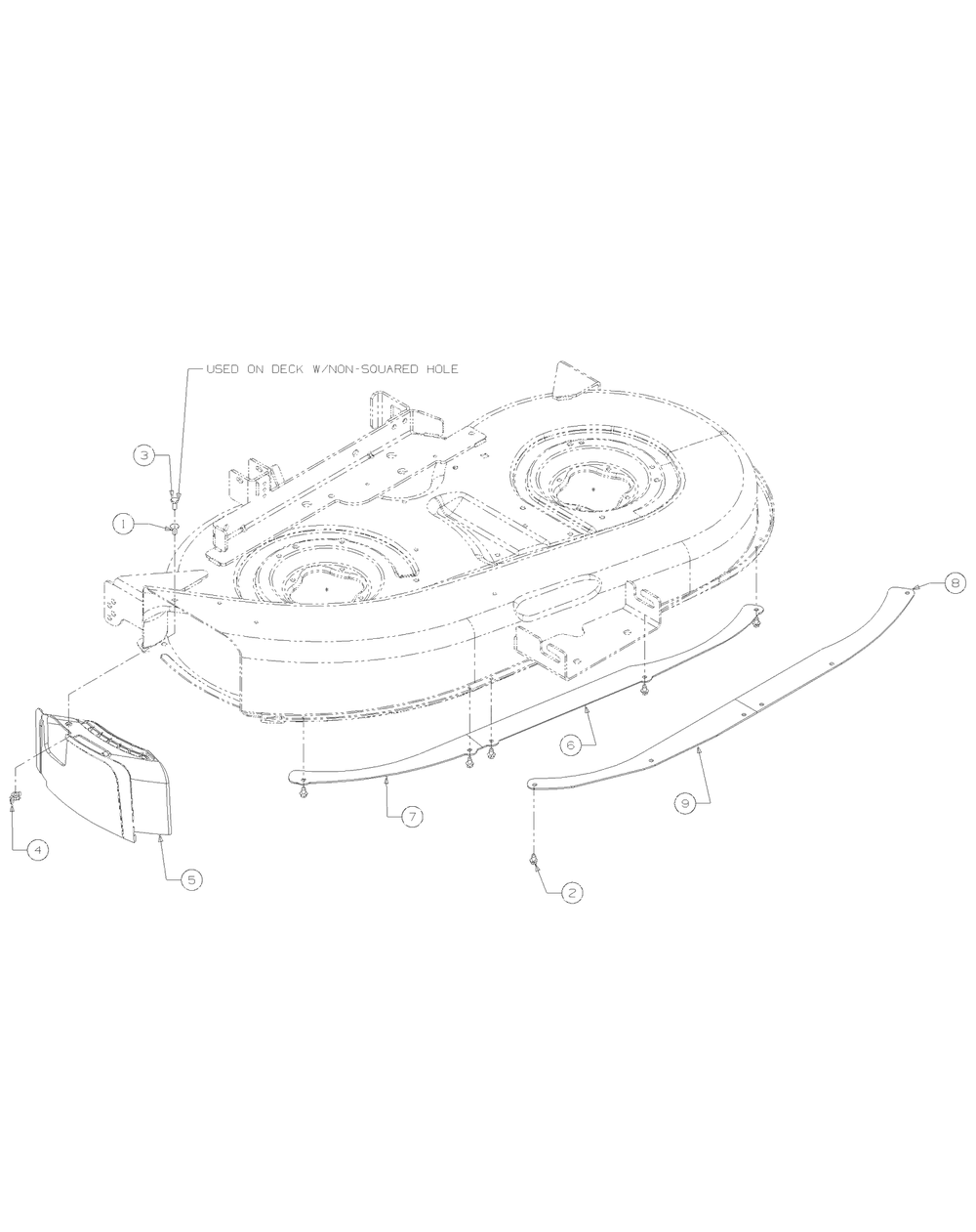 Attachment / Oem-190-116 Mulch Kit (2008) / General Assembly Diagram and Parts List for 13AC762F000 2008 Yard Machines Lawn Tractor